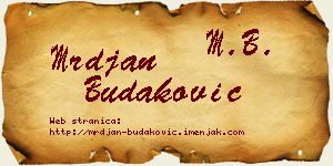 Mrđan Budaković vizit kartica